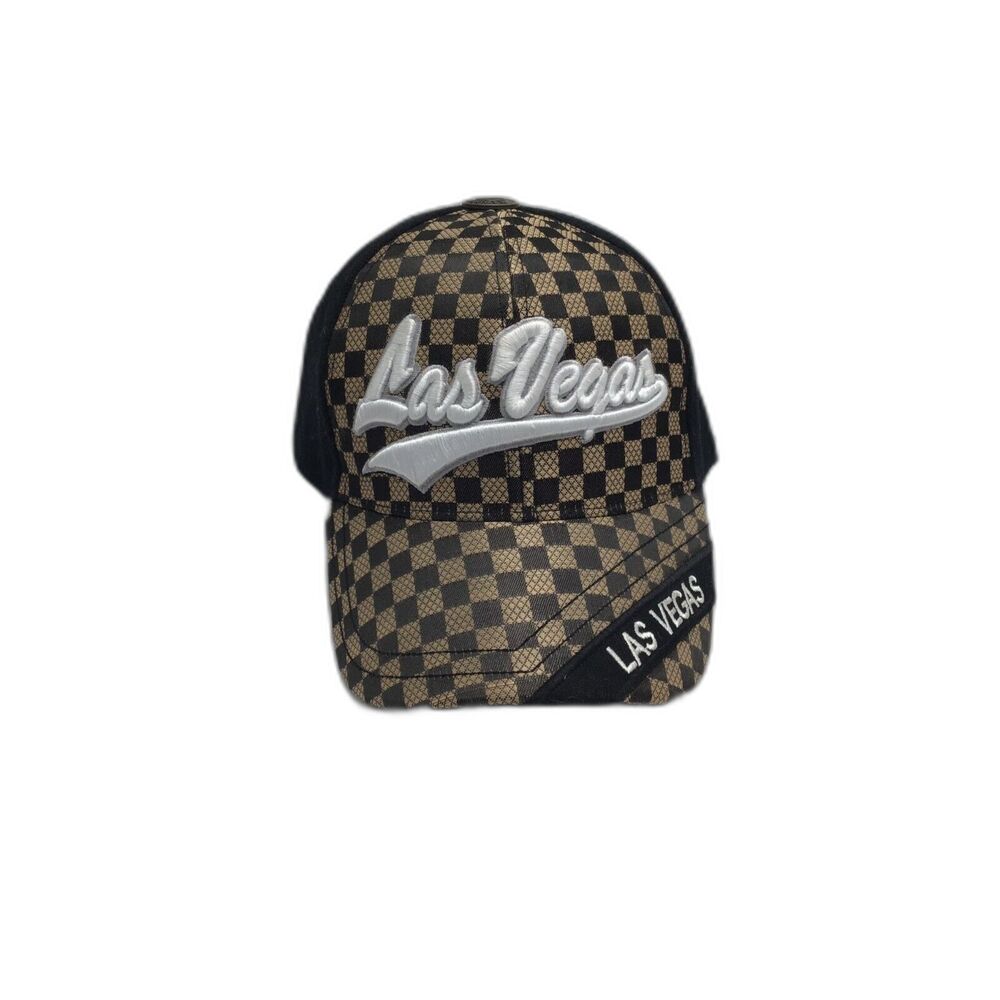 Chelona Mens Black Las Vegas Sin City Trucker Hat Adjustable Baseball Cap
